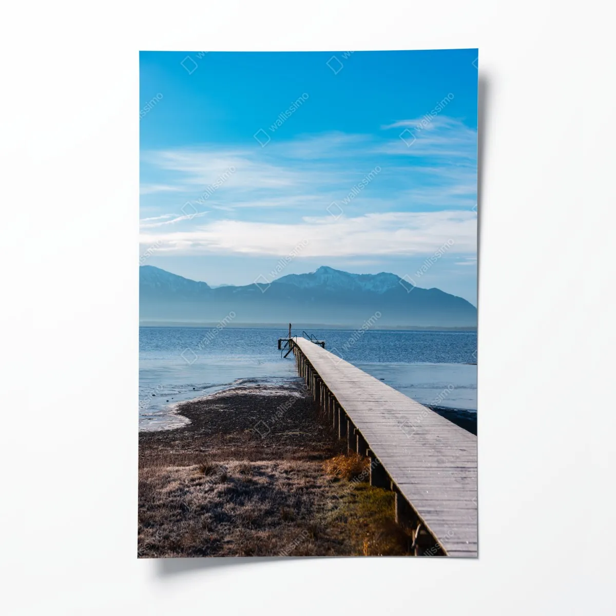 Plakat mglisty pomost nad jeziorem o świcie – Wallissimo® Plakat mglisty pomost nad jeziorem o świcie – Wallissimo®