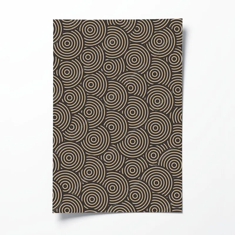 Plakat retro koncentryczne koła