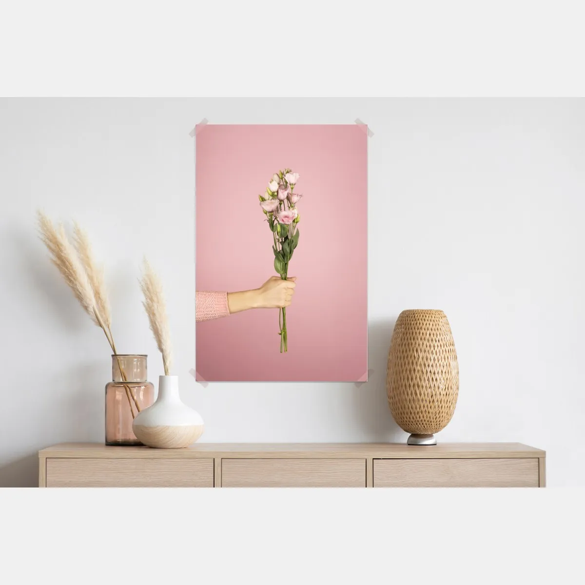 Plakat delikatny różowy bukiet eustomy – Wallissimo® Plakat delikatny różowy bukiet eustomy – Wallissimo®