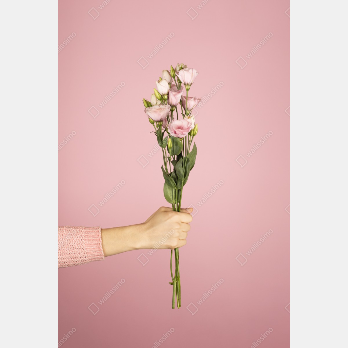 Plakat delikatny różowy bukiet eustomy – Wallissimo® Plakat delikatny różowy bukiet eustomy – Wallissimo®