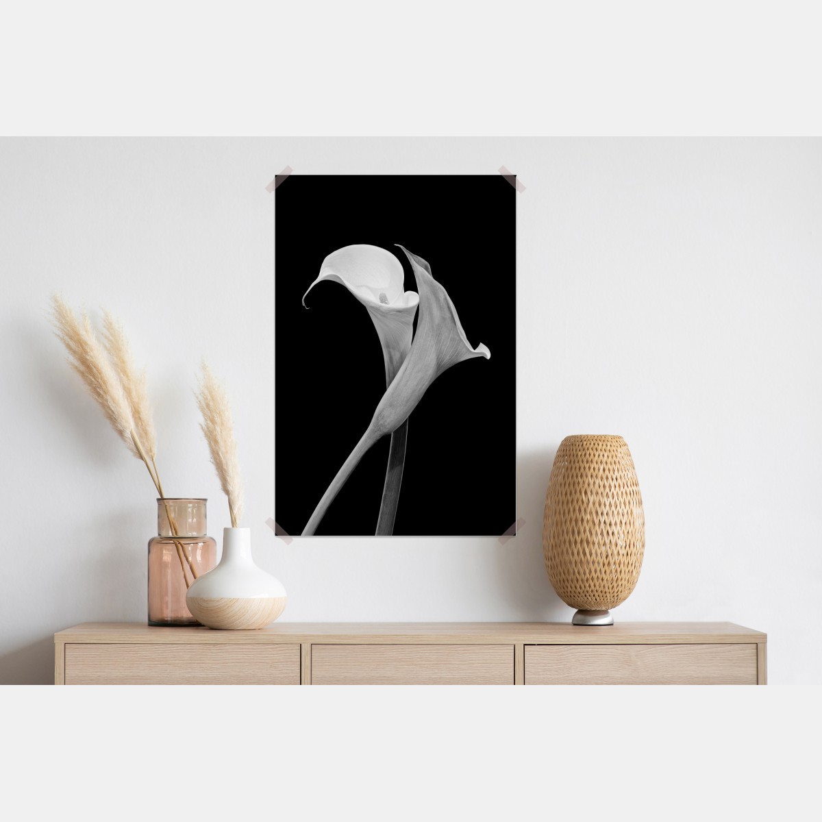 Plakat eleganckie kalie w monochromie – Wallissimo® Plakat eleganckie kalie w monochromie – Wallissimo®