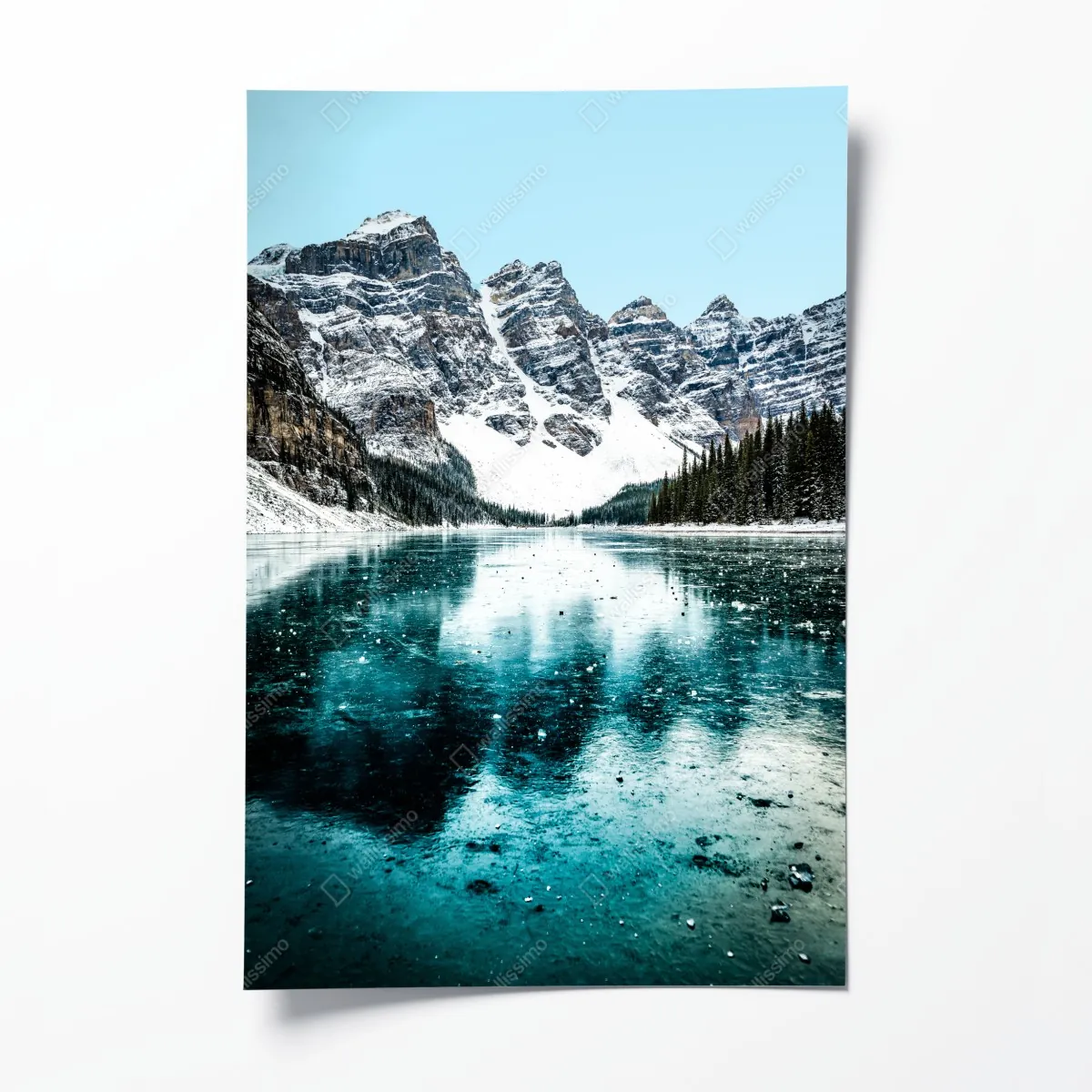 Plakat lodowe turkusowe odbicie gór – Wallissimo® Plakat lodowe turkusowe odbicie gór – Wallissimo®