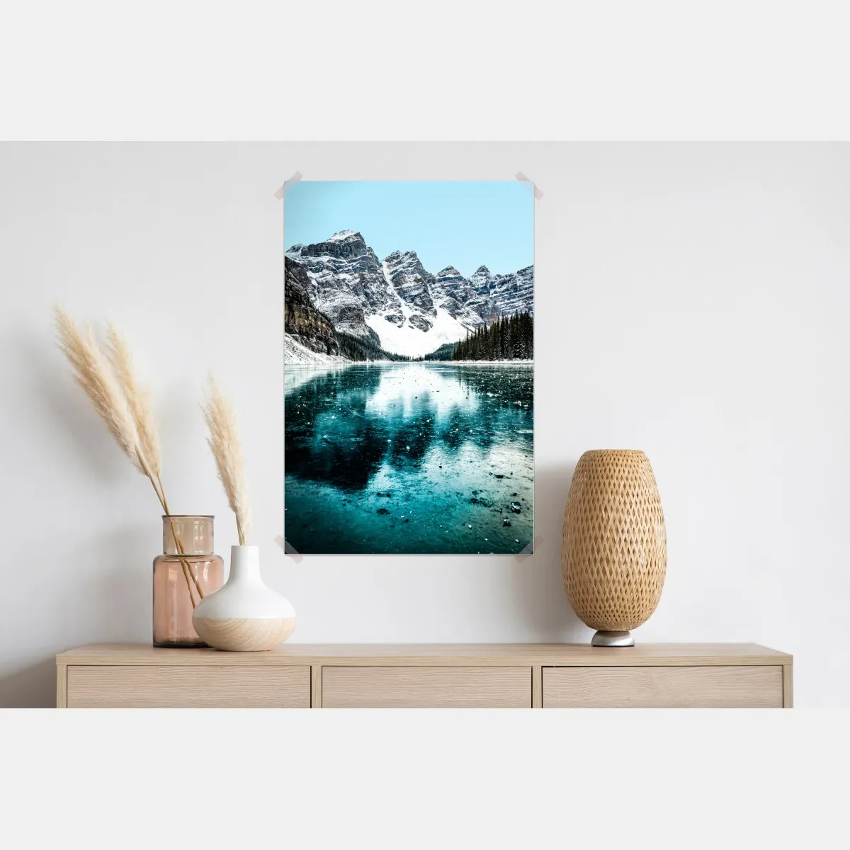 Plakat lodowe turkusowe odbicie gór – Wallissimo® Plakat lodowe turkusowe odbicie gór – Wallissimo®