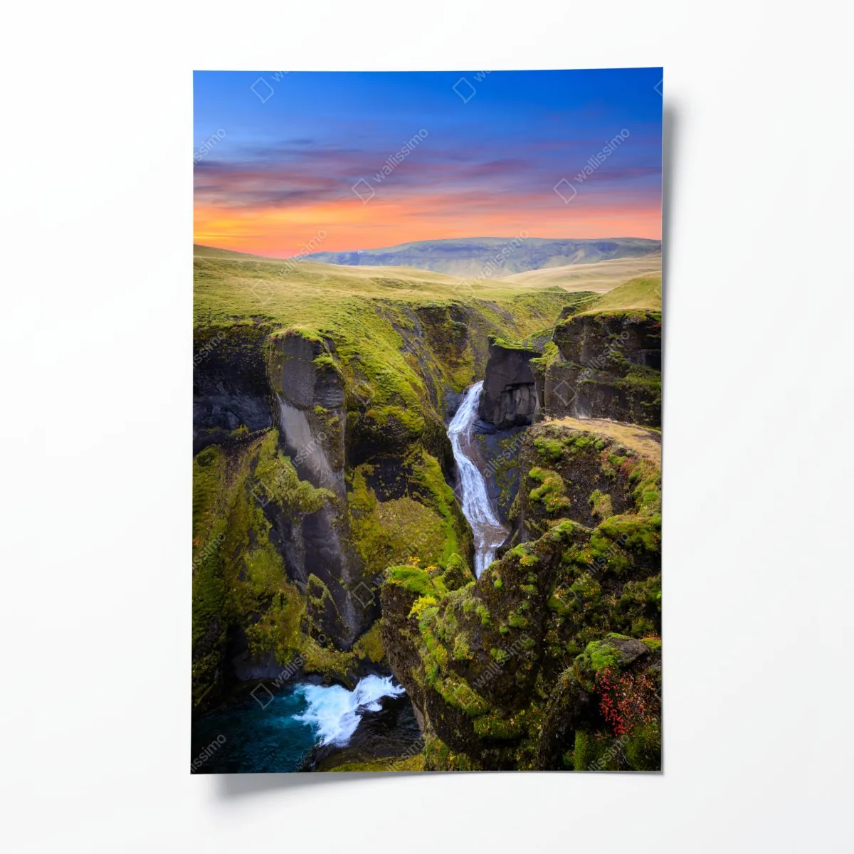 Plakat Fjadrargljufur kanion o zachodzie słońca – Wallissimo® Plakat Fjadrargljufur kanion o zachodzie słońca – Wallissimo®