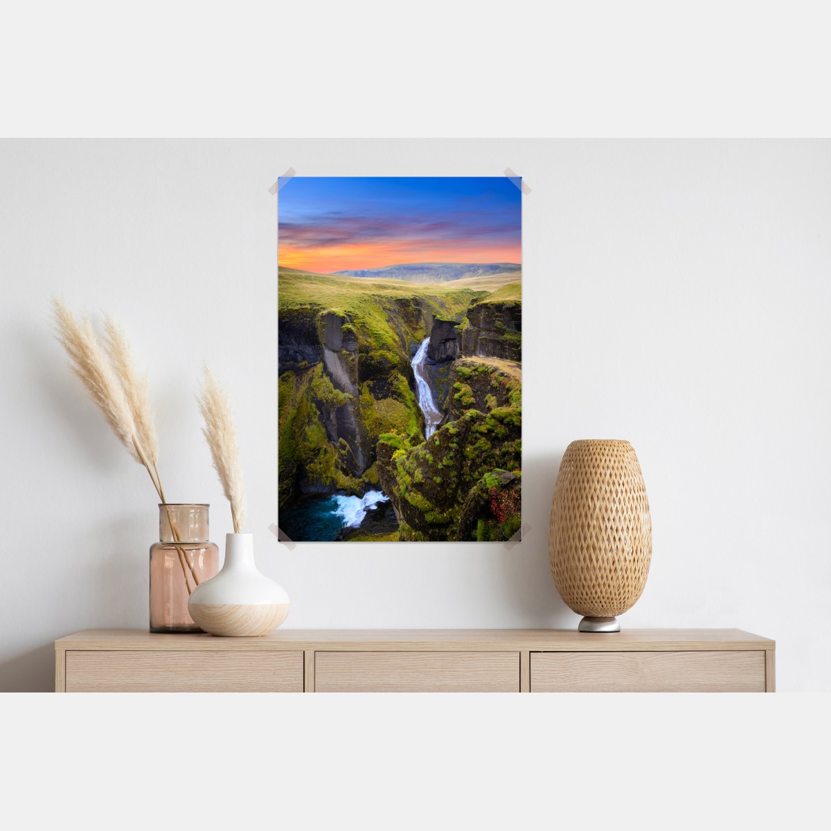 Plakat Fjadrargljufur kanion o zachodzie słońca – Wallissimo® Plakat Fjadrargljufur kanion o zachodzie słońca – Wallissimo®