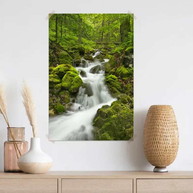 Plakat mechowy wodospad – Wallissimo® Plakat mechowy wodospad – Wallissimo®