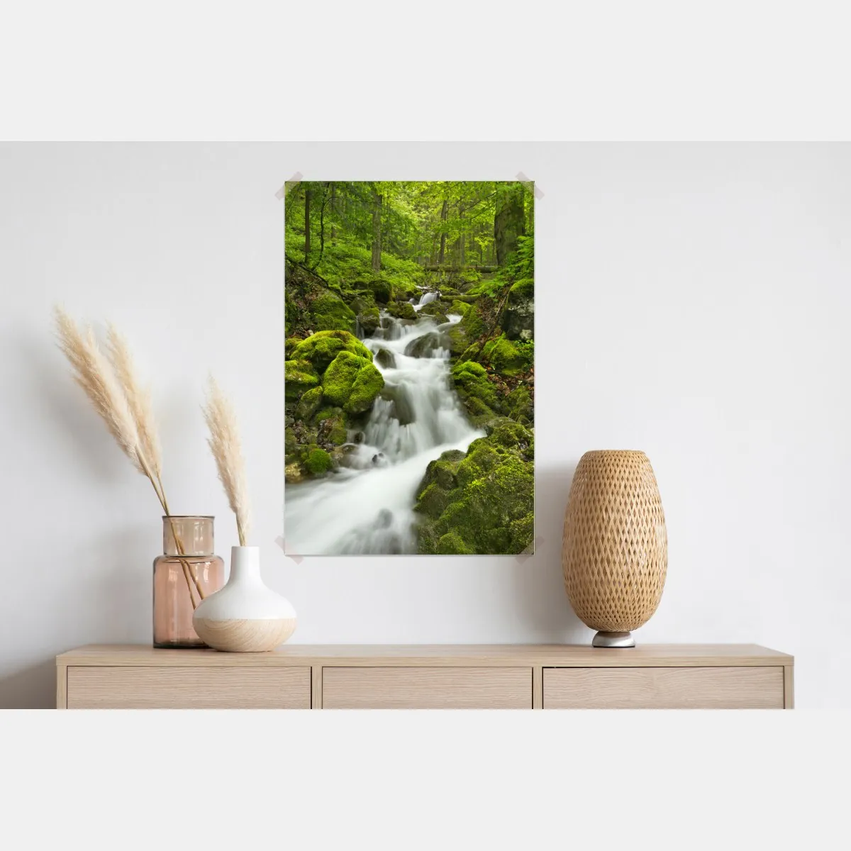 Plakat mechowy wodospad – Wallissimo® Plakat mechowy wodospad – Wallissimo®