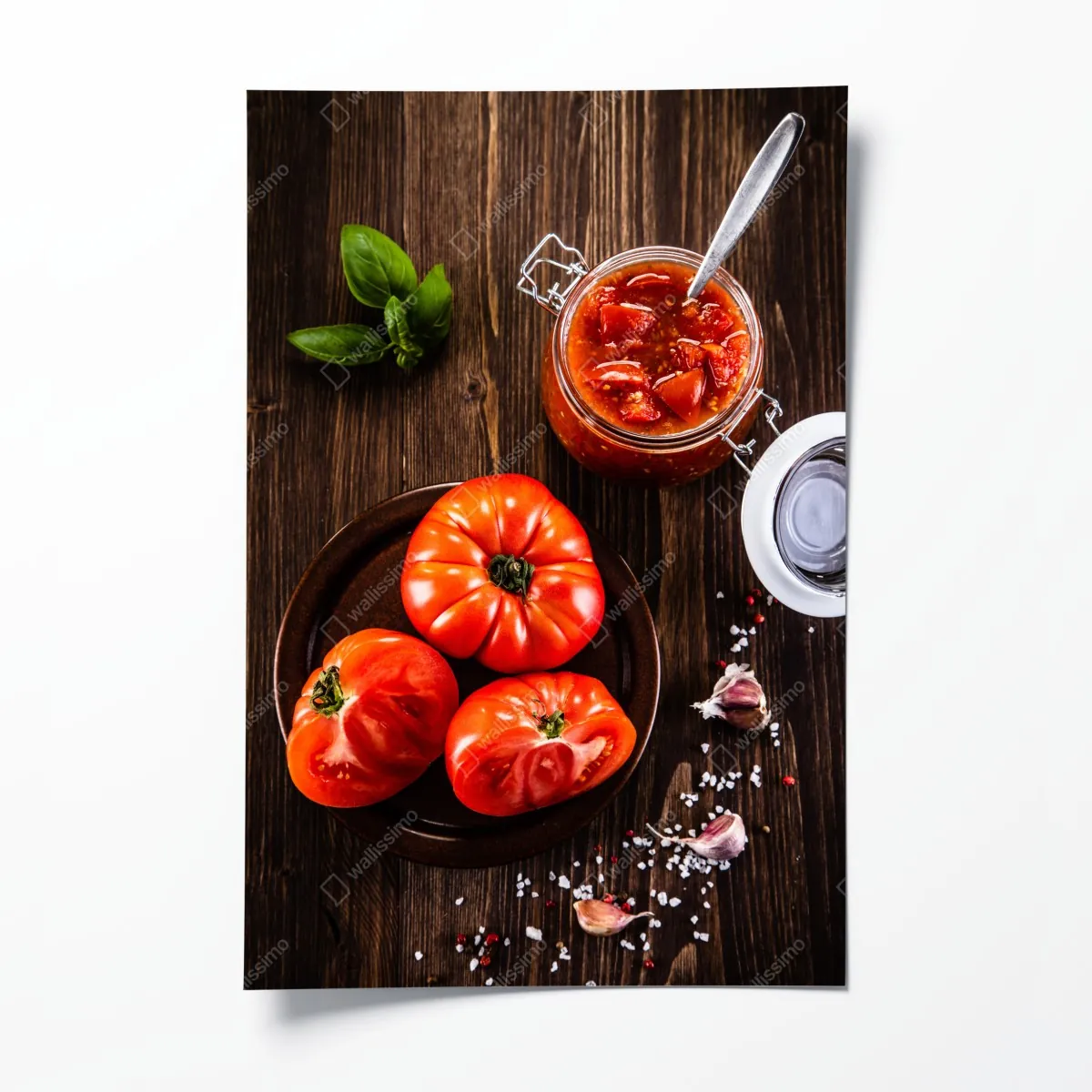 Plakat świeże pomidory i domowy sos – Wallissimo® Plakat świeże pomidory i domowy sos – Wallissimo®