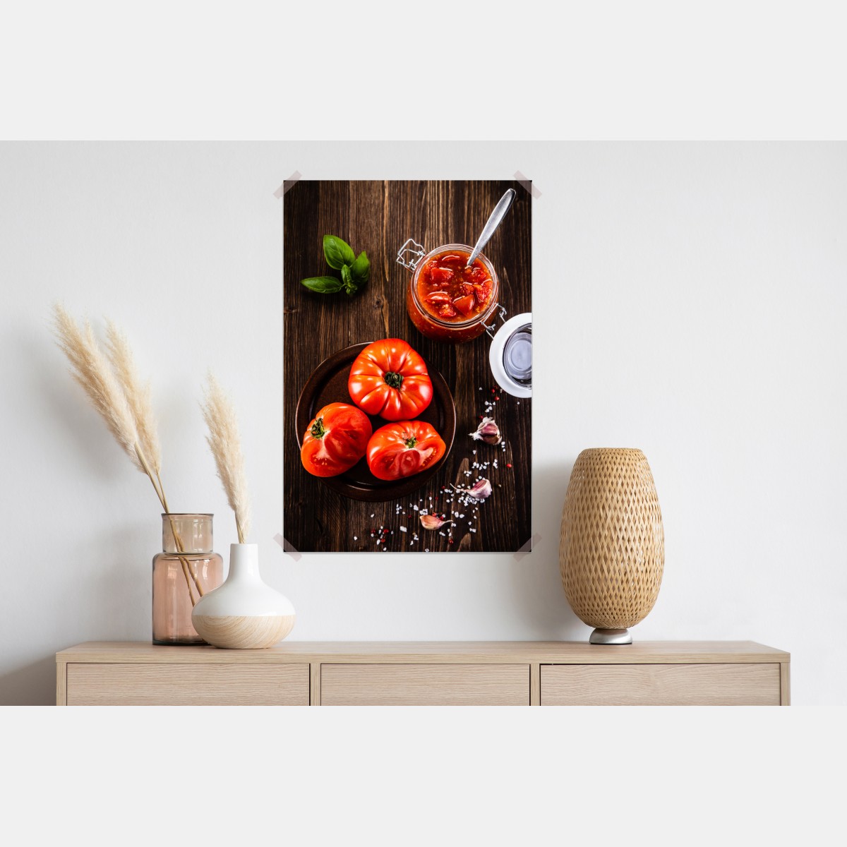 Plakat świeże pomidory i domowy sos – Wallissimo® Plakat świeże pomidory i domowy sos – Wallissimo®