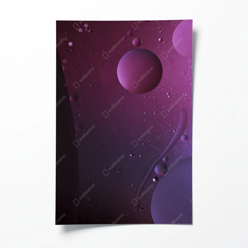 Plakat neonowy portret w różu i niebieskim – Wallissimo®