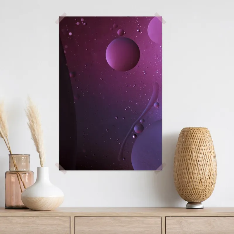 Plakat fioletowe kosmiczne sfery abstrakcja – Wallissimo® Plakat fioletowe kosmiczne sfery abstrakcja – Wallissimo®