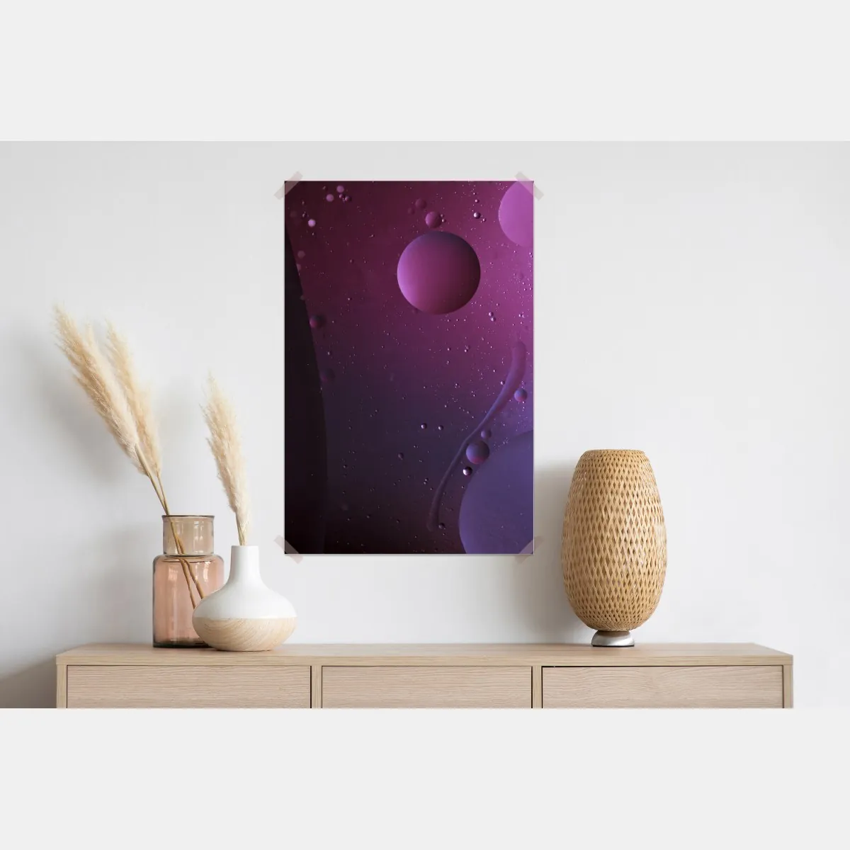 Plakat fioletowe kosmiczne sfery abstrakcja – Wallissimo® Plakat fioletowe kosmiczne sfery abstrakcja – Wallissimo®