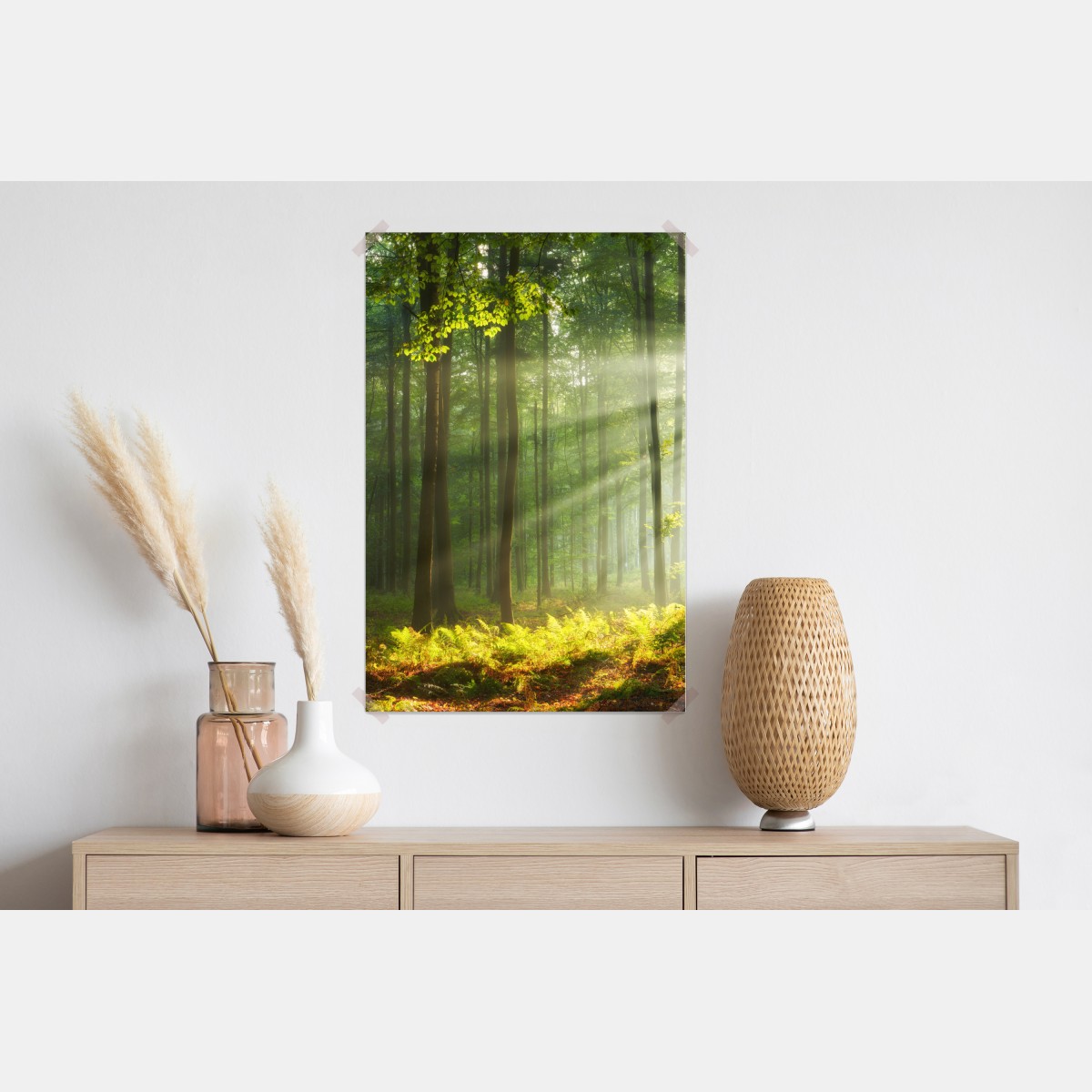 Plakat poranne światło w lesie – Wallissimo® Plakat poranne światło w lesie – Wallissimo®