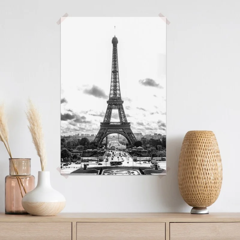 Plakat Paryż Wieża Eiffla w monochromie – Wallissimo® Plakat Paryż Wieża Eiffla w monochromie – Wallissimo®