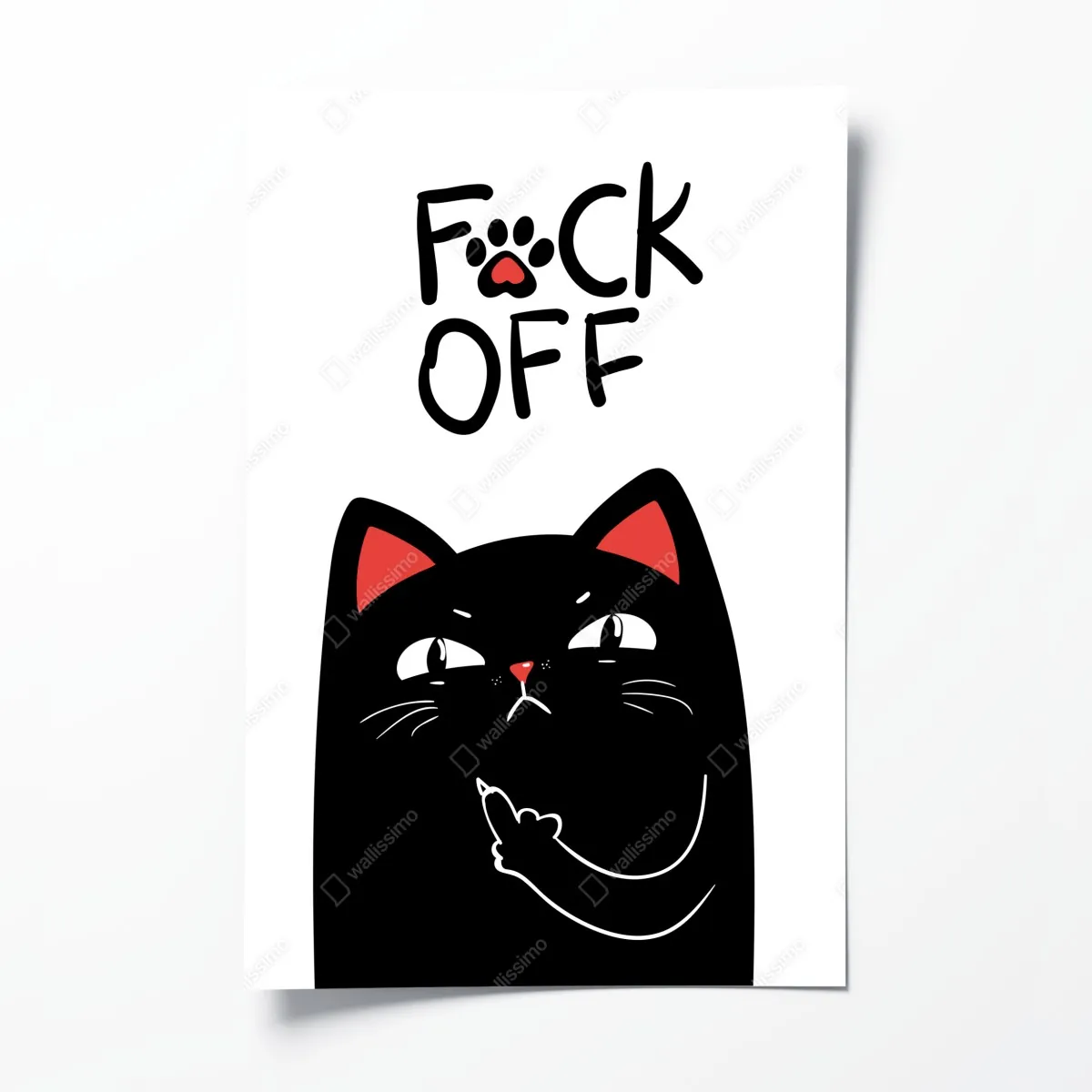 Plakat zuchwały czarny kot z charakterem – Wallissimo® Plakat zuchwały czarny kot z charakterem – Wallissimo®