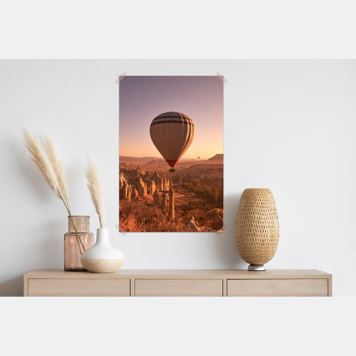 Plakat balon nad Kapadocją o wschodzie słońca – Wallissimo® Plakat balon nad Kapadocją o wschodzie słońca – Wallissimo®