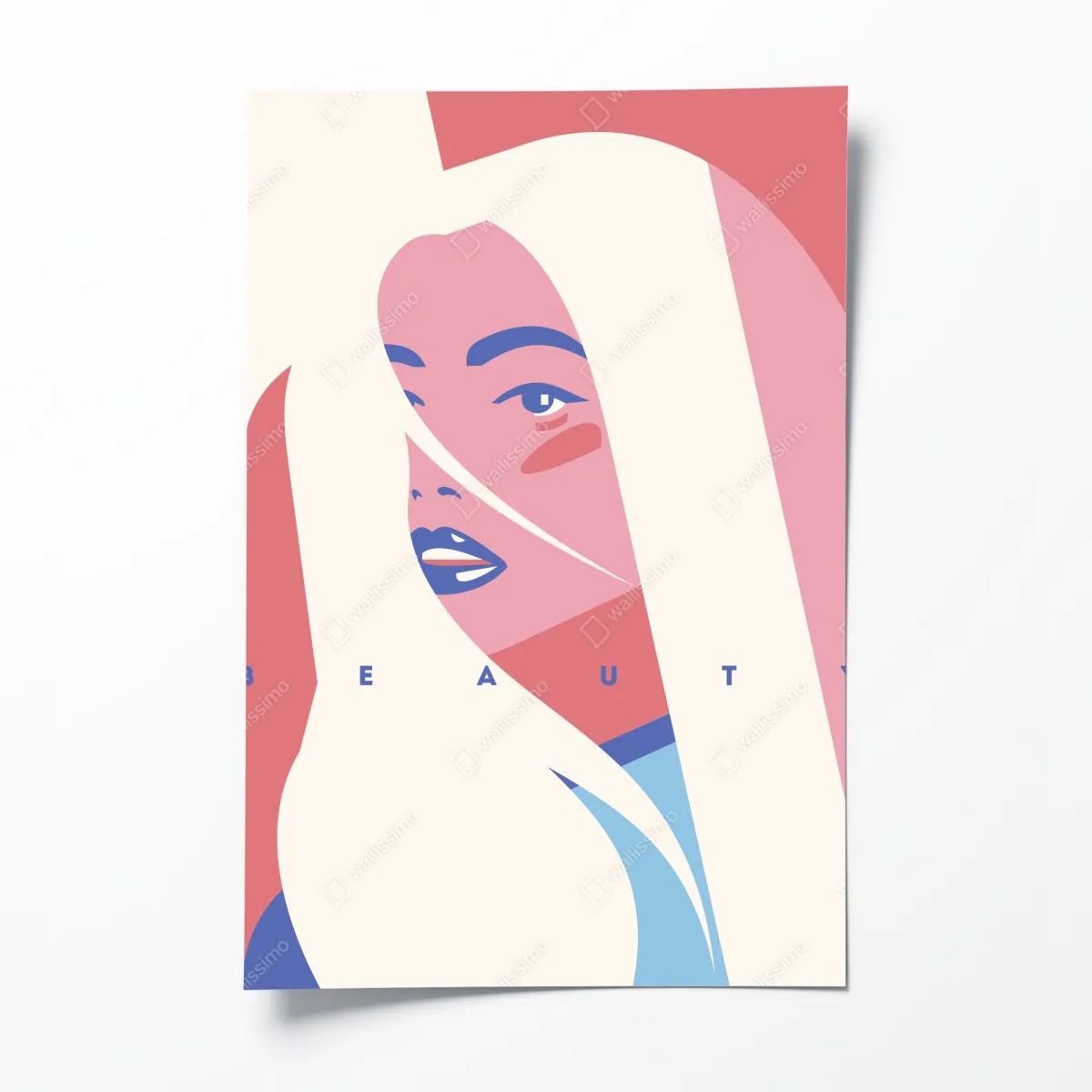 Plakat pastelowy pop-artowy portret piękna – Wallissimo® Plakat pastelowy pop-artowy portret piękna – Wallissimo®