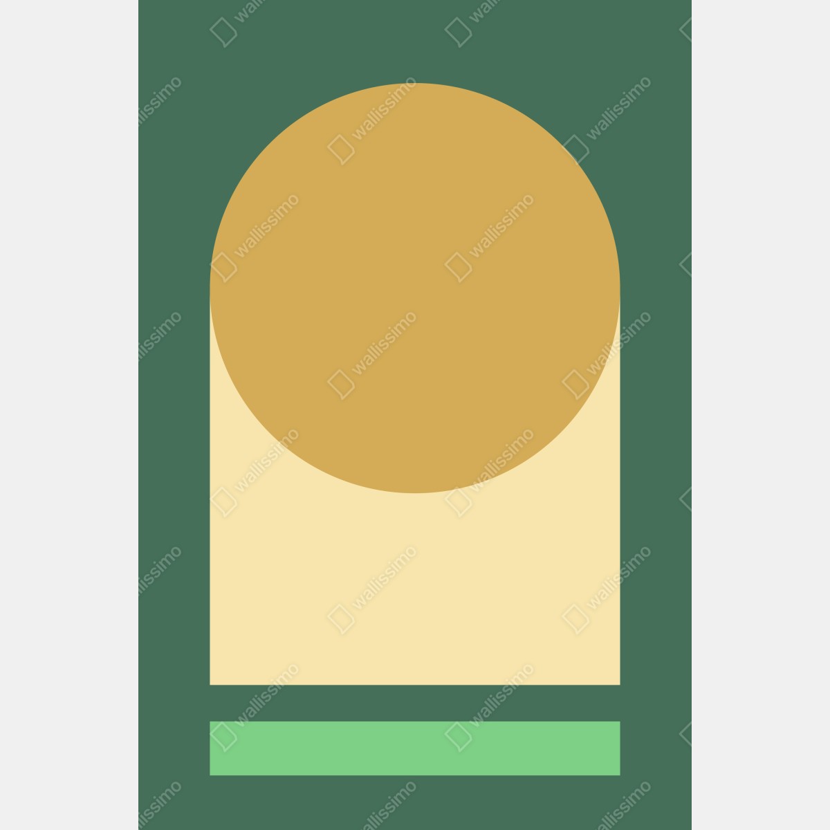 Plakat złote słońce nad geometrycznym blokiem – Wallissimo® Plakat złote słońce nad geometrycznym blokiem – Wallissimo®