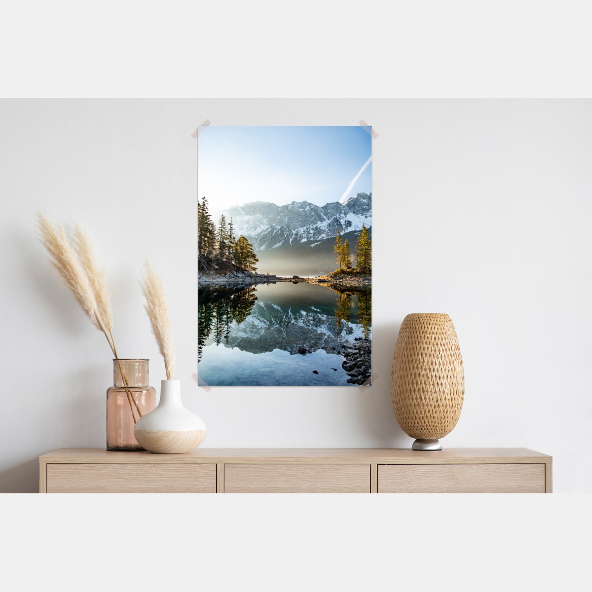 Plakat odbicie górskie na jeziorze o poranku – Wallissimo® Plakat odbicie górskie na jeziorze o poranku – Wallissimo®