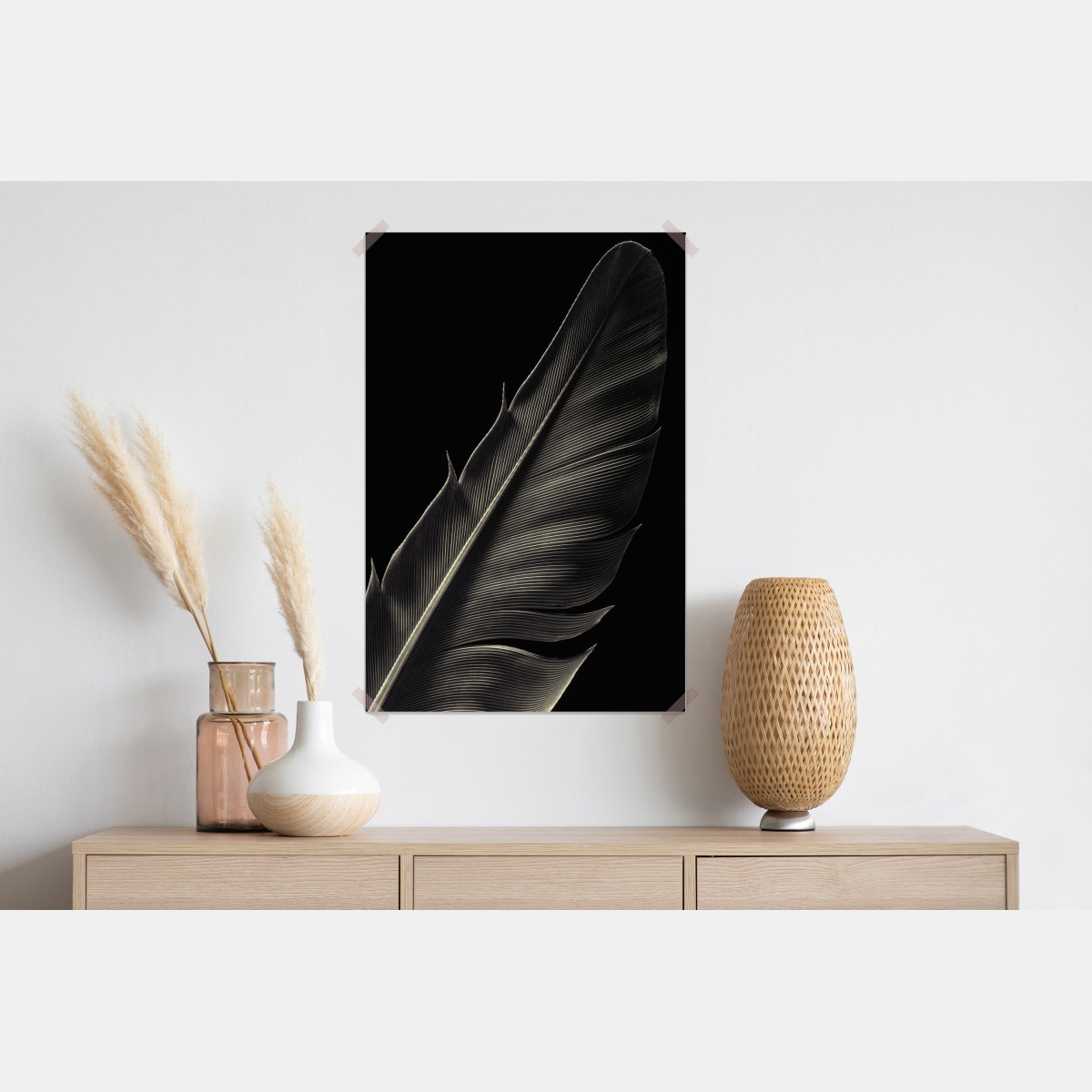 Plakat delikatne pióro w makrofotografii – Wallissimo® Plakat delikatne pióro w makrofotografii – Wallissimo®