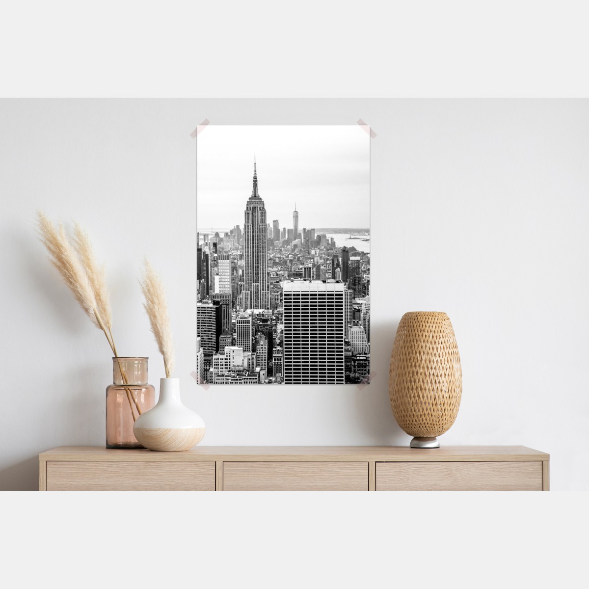 Plakat ponadczasowa panorama Nowego Jorku z Empire State Building – Wallissimo® Plakat ponadczasowa panorama Nowego Jorku z Empire State Building – Wallissimo®