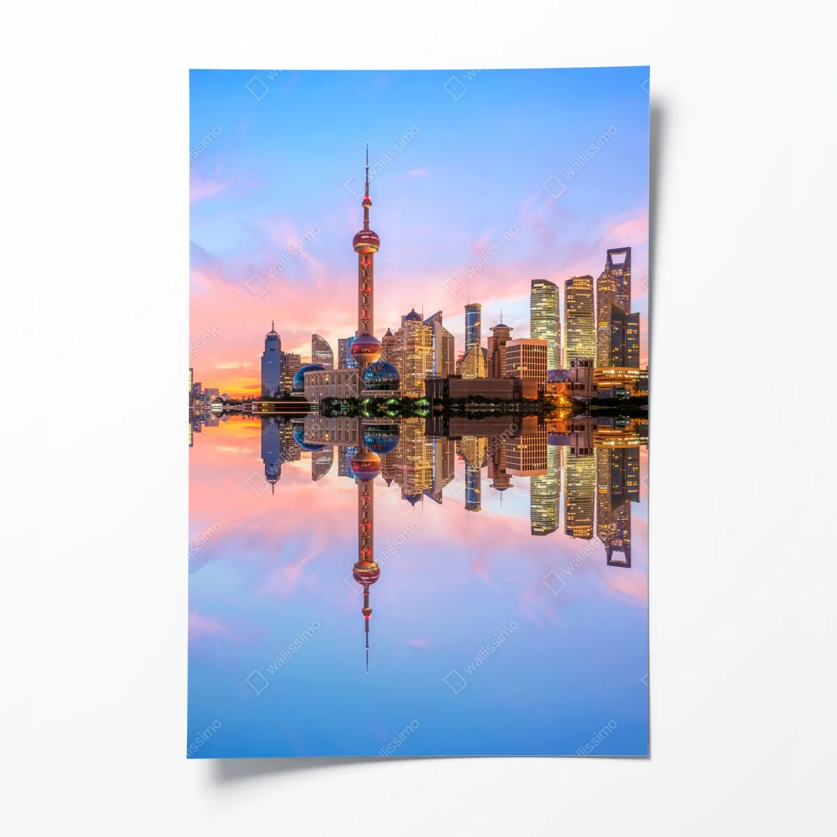 Plakat Szanghaj o wschodzie słońca – Wallissimo® Plakat Szanghaj o wschodzie słońca – Wallissimo®
