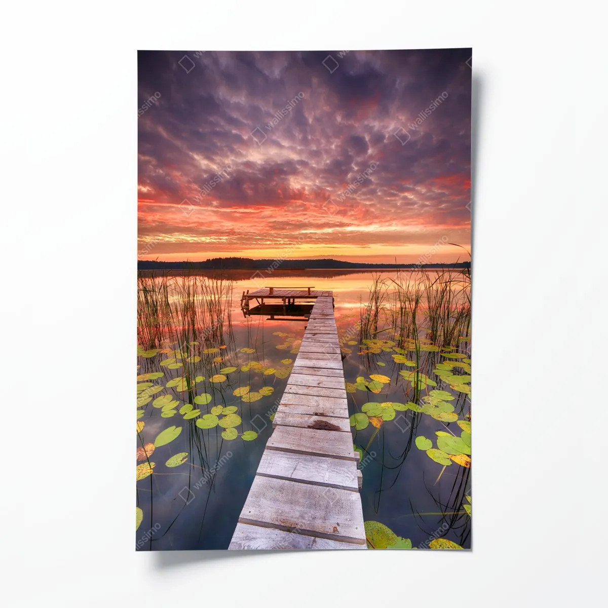 Plakat wschód słońca nad spokojnym jeziorem – Wallissimo® Plakat wschód słońca nad spokojnym jeziorem – Wallissimo®