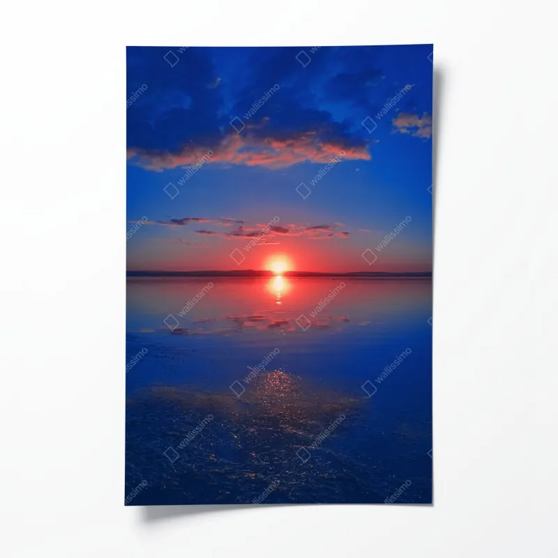 Plakat elegancki złoty geometryczny wzór liści – Wallissimo®