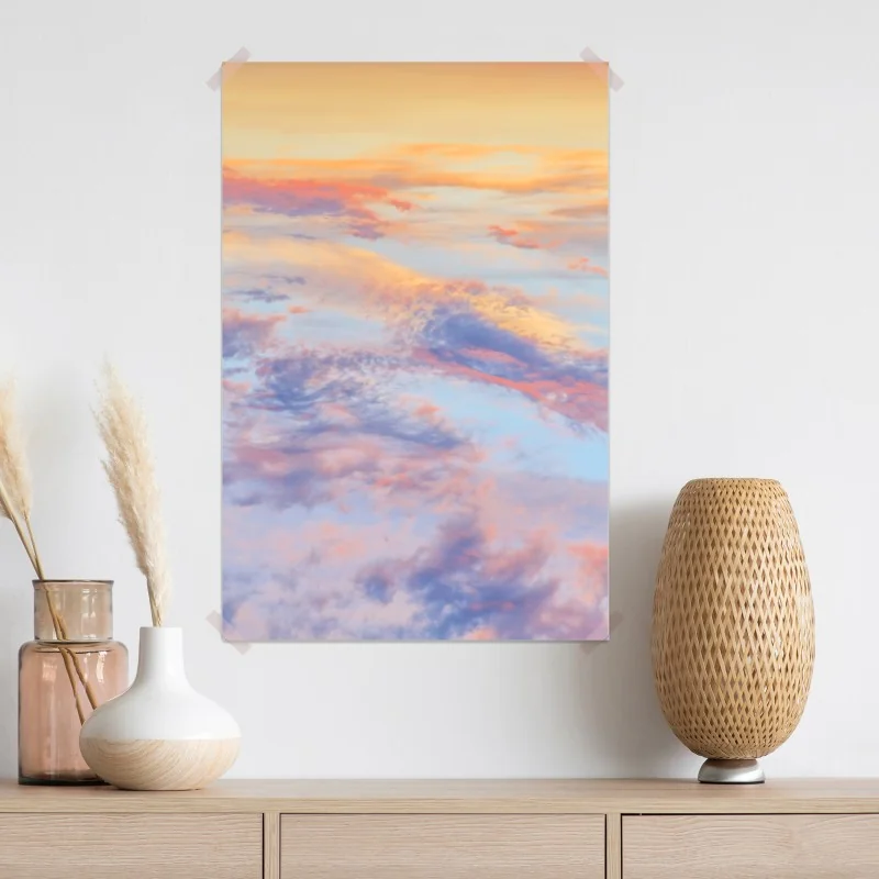 Plakat spokojne pastelowe niebo o wschodzie słońca – Wallissimo® Plakat spokojne pastelowe niebo o wschodzie słońca – Wallissimo®