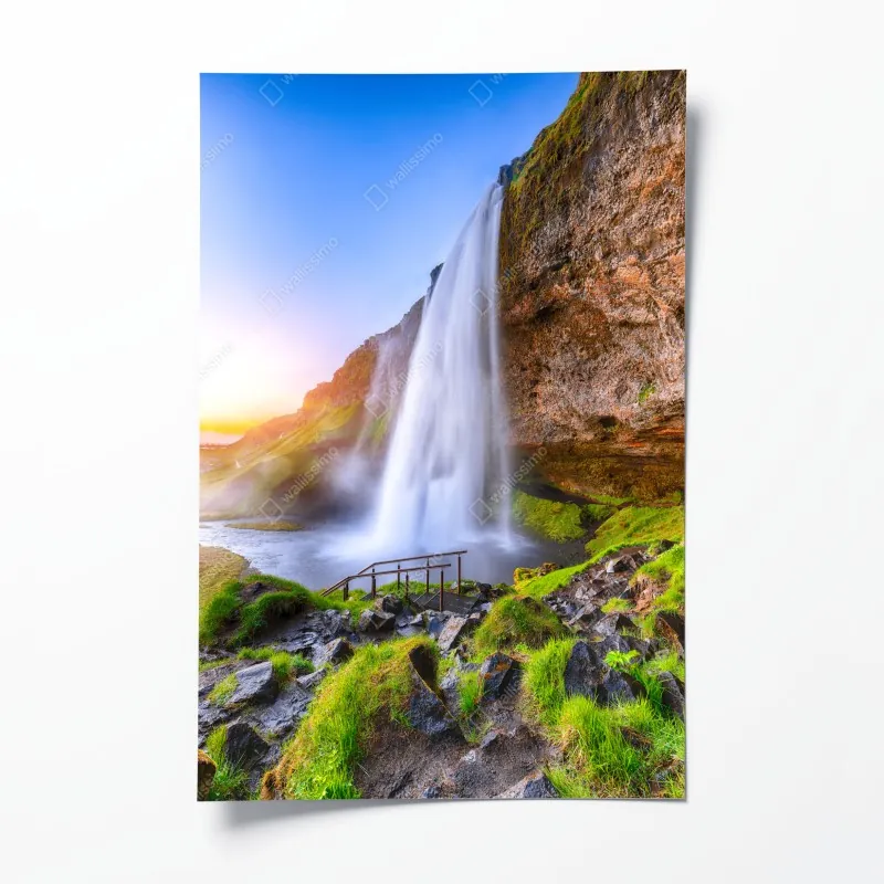 Plakat ponad chmurami widok z lotu ptaka – Wallissimo®