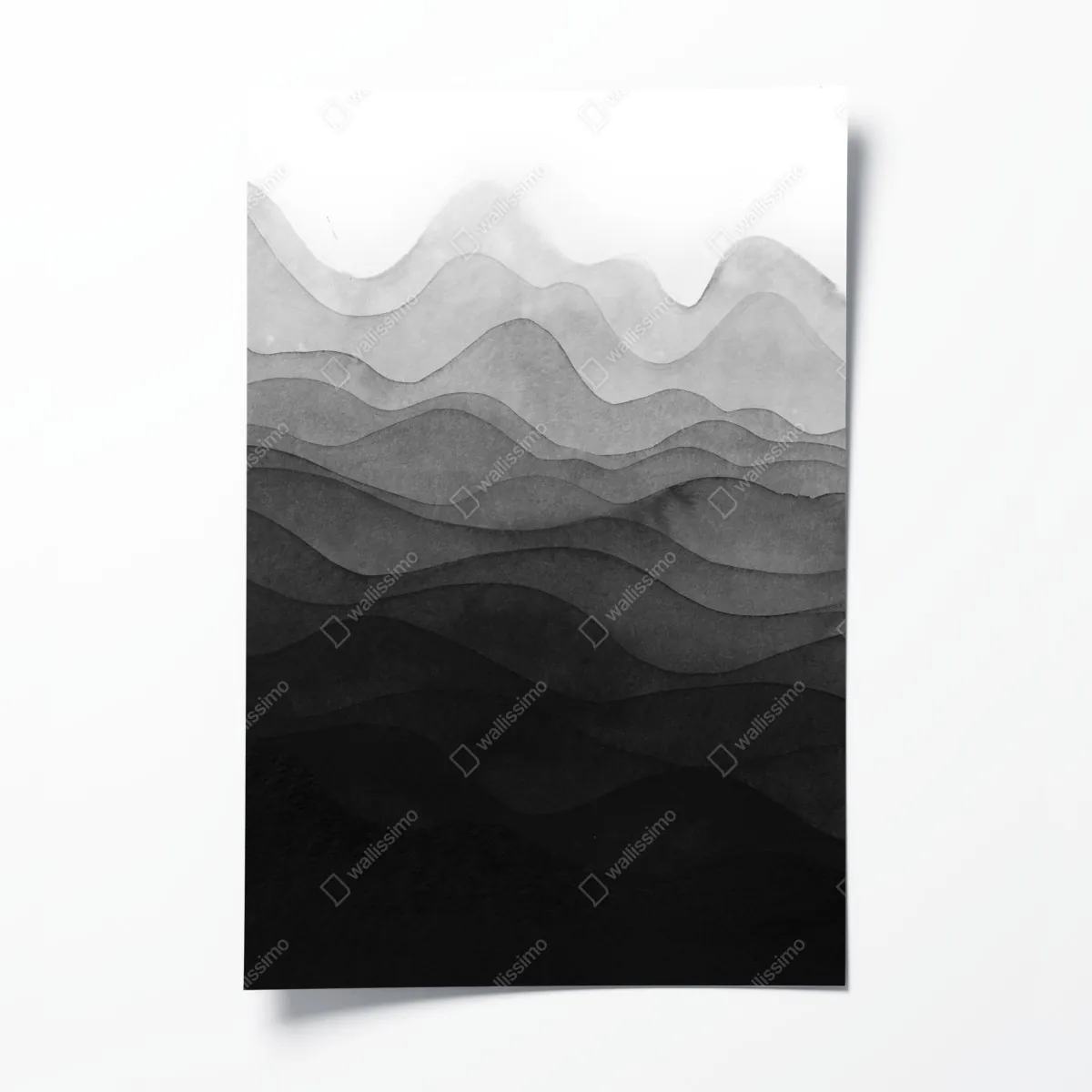Plakat monochromatyczne warstwowe góry – Wallissimo® Plakat monochromatyczne warstwowe góry – Wallissimo®