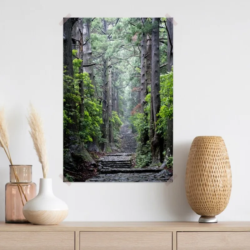 Plakat mistyczna ścieżka leśna między starymi drzewami – Wallissimo® Plakat mistyczna ścieżka leśna między starymi drzewami – Wallissimo®