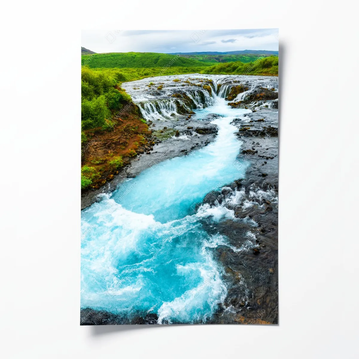 Plakat wodospad Bruarfoss, Islandia – Wallissimo® Plakat wodospad Bruarfoss, Islandia – Wallissimo®