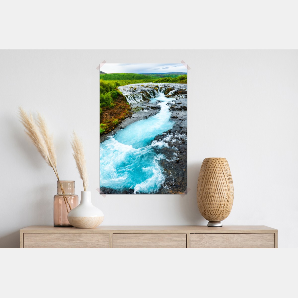 Plakat wodospad Bruarfoss, Islandia – Wallissimo® Plakat wodospad Bruarfoss, Islandia – Wallissimo®