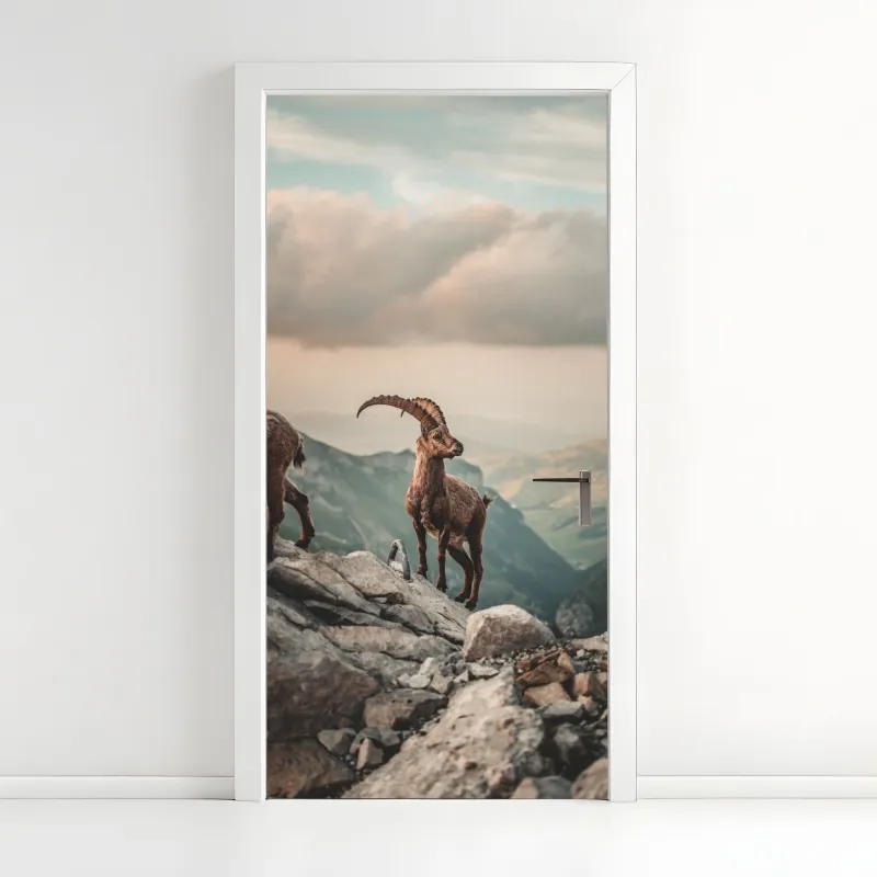 Naklejka na drzwi ścieżka przez bujną dżunglę – Wallissimo®