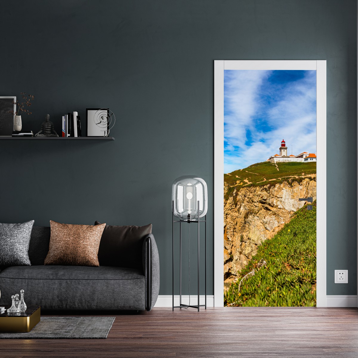 Naklejka na drzwi latarnia morska na klifach Cabo da Roca – Wallissimo® Naklejka na drzwi latarnia morska na klifach Cabo da Roca – Wallissimo®