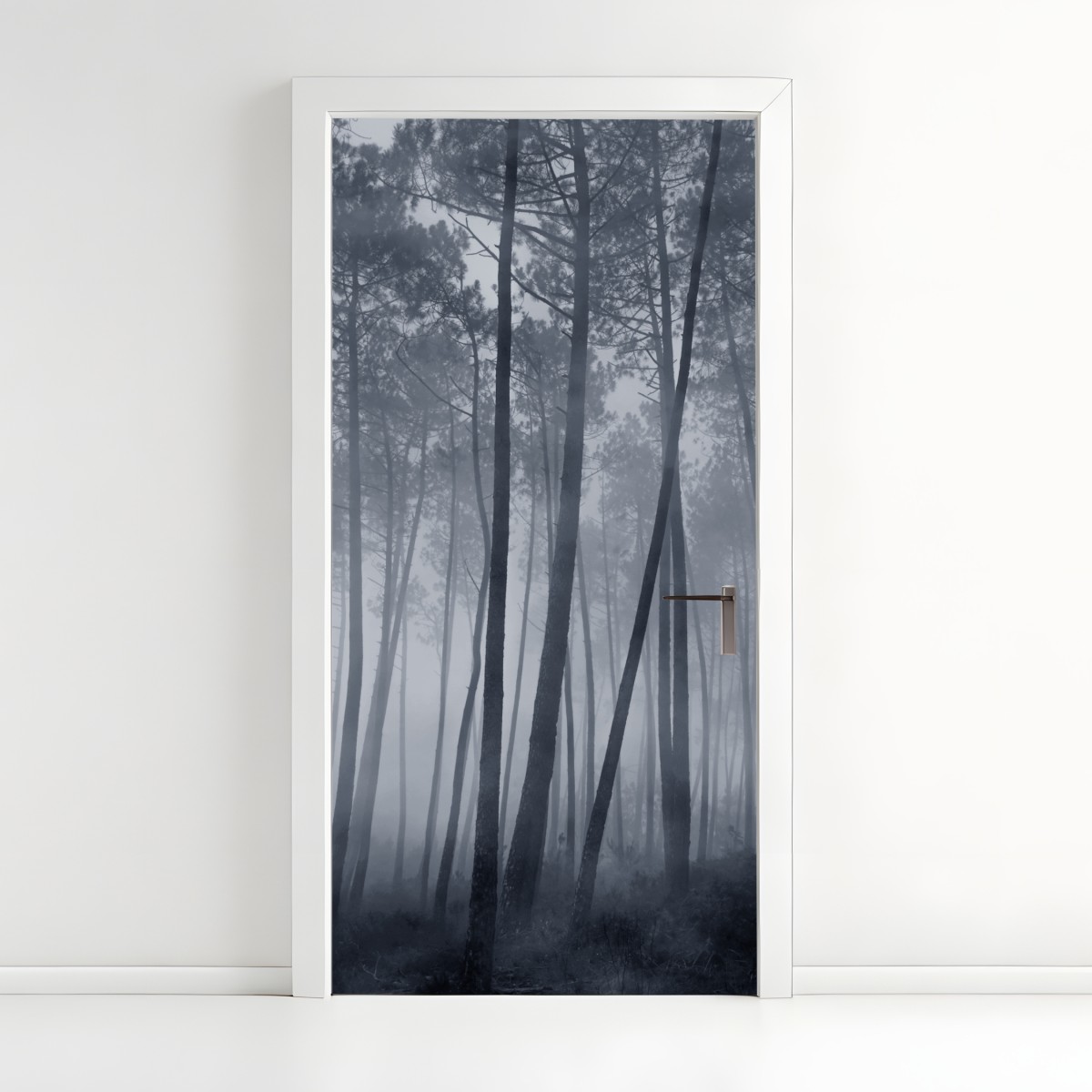 Door sticker misty pine forest at night – Wallissimo®