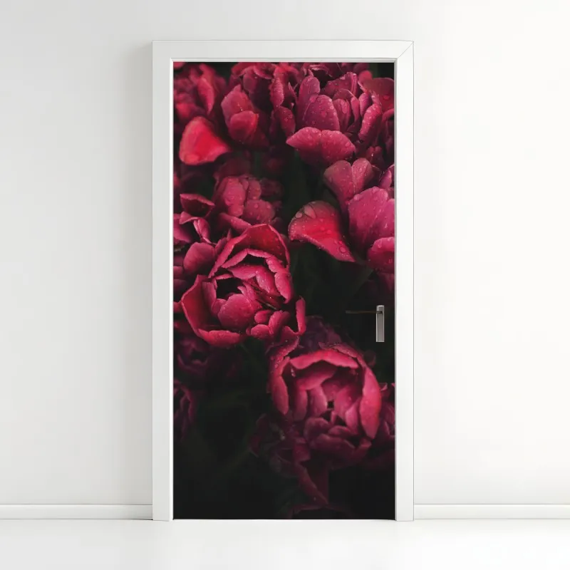 Naklejka na drzwi perspektywa Mostu Brooklyńskiego w monochromie – Wallissimo®