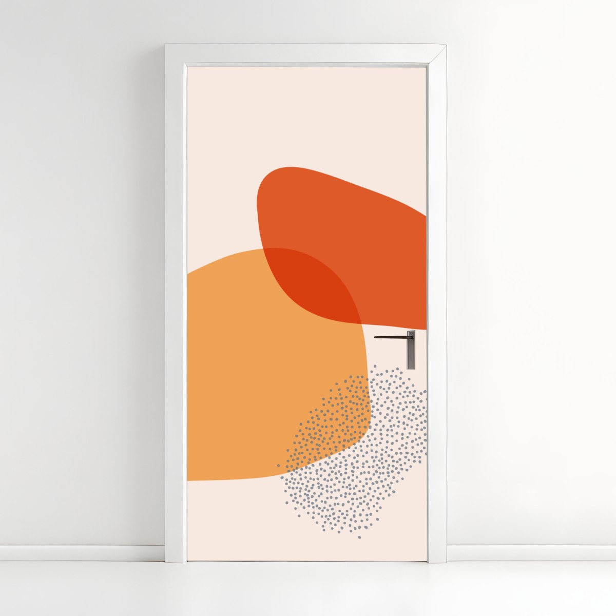 Door sticker warm abstract shapes composition – Wallissimo®