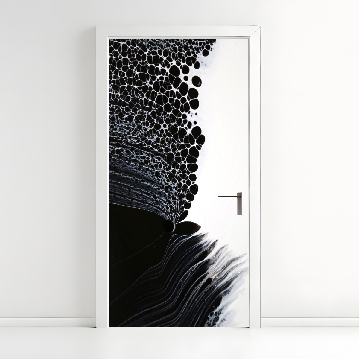Door sticker monochrome cellular flow – Wallissimo®