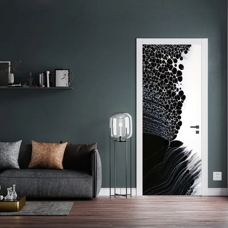 Naklejka na drzwi złoty szczyt nad alpejskim potokiem – Wallissimo®