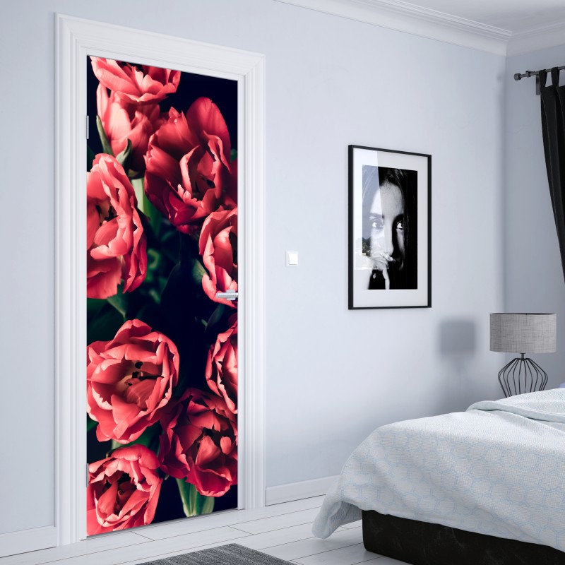 Naklejka na drzwi złoty zachód słońca nad wydmami pustyni – Wallissimo®