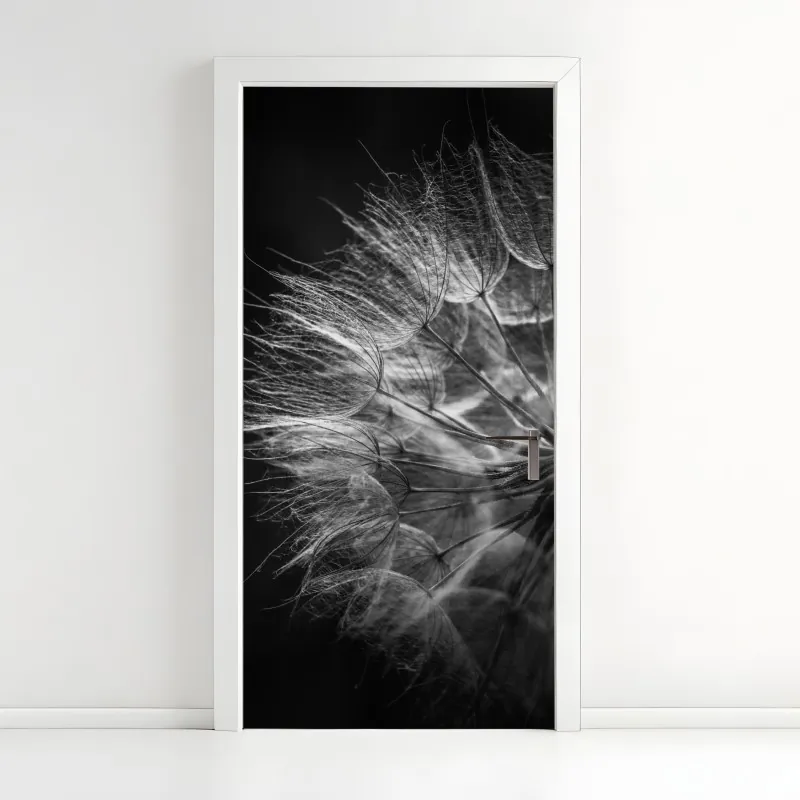 Naklejka na drzwi ciemna faktura marmuru – Wallissimo®