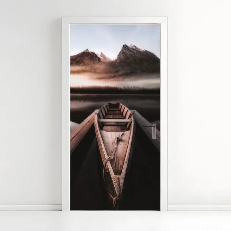 Naklejka na drzwi odważny geometryczny wzór na ścianę – Wallissimo®