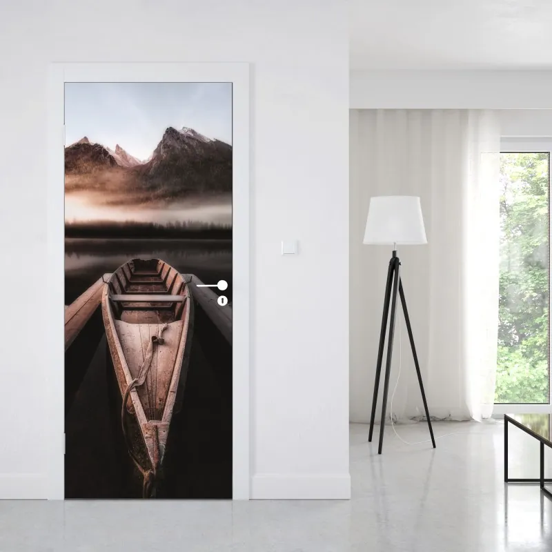 Naklejka na drzwi odważny geometryczny wzór na ścianę – Wallissimo®