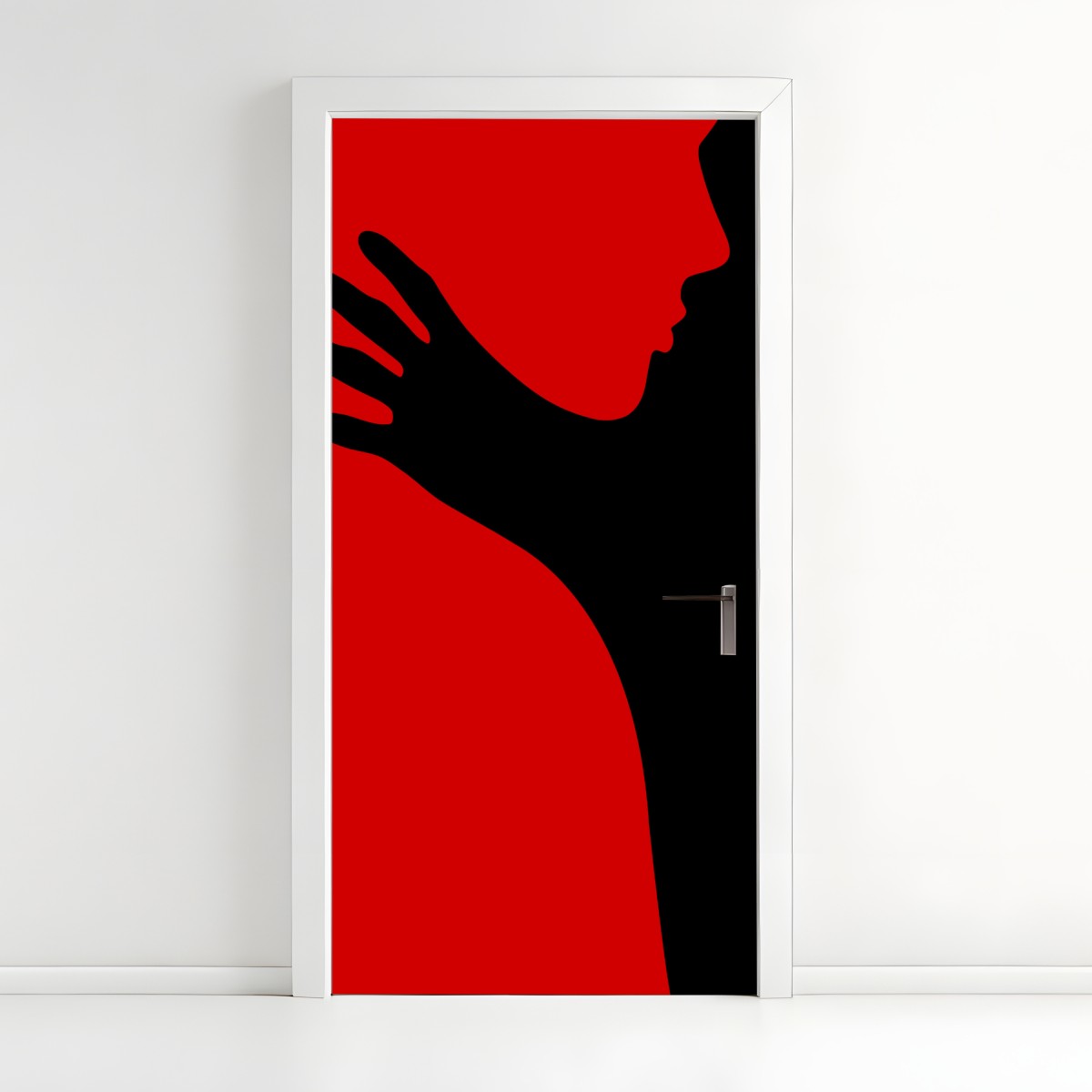 Door sticker bold red silhouette embrace – Wallissimo®