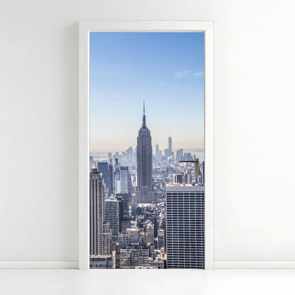 Naklejka na drzwi panorama Nowego Jorku z Empire State Building – Wallissimo® Naklejka na drzwi panorama Nowego Jorku z Empire State Building – Wallissimo®