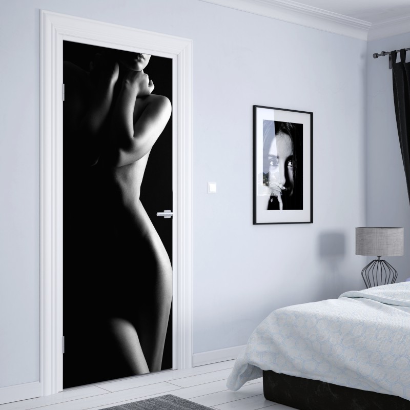 Naklejka na drzwi zmysłowa sylwetka kobiecej formy – Wallissimo® Naklejka na drzwi zmysłowa sylwetka kobiecej formy – Wallissimo®