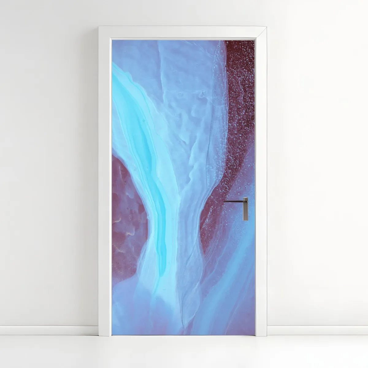 Naklejka na drzwi eteryczna turkusowo-różowa marmurowa abstrakcja – Wallissimo® Naklejka na drzwi eteryczna turkusowo-różowa marmurowa abstrakcja – Wallissimo®