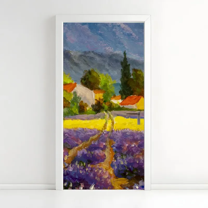 Naklejka na drzwi pastelowa kompozycja geometryczna – Wallissimo®